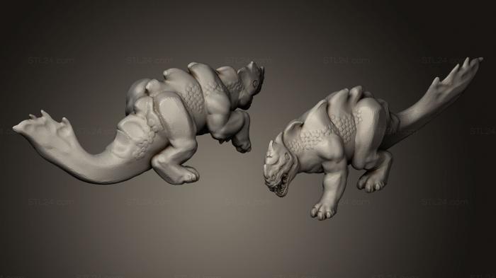 Animal figurines (Hunting Lizard, STKJ_0566) 3D models for cnc